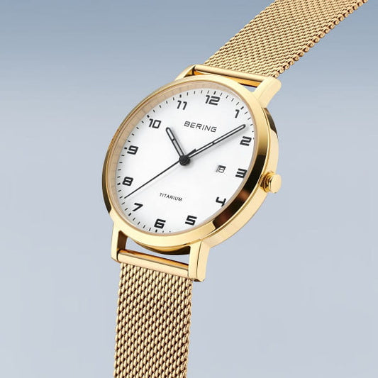 Bering Titanium polished/brushed gold 18634-334-US