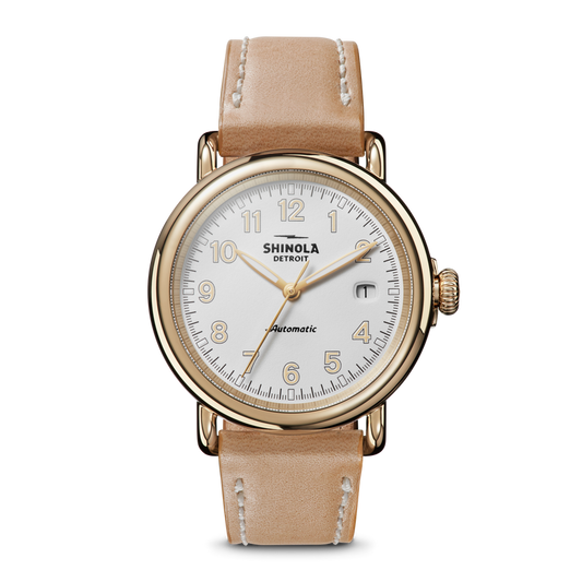 Shinola Runwell Automatic Watch S0120141488-1-Wht-39.5-CHE