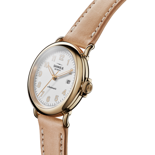 Shinola Runwell Automatic Watch S0120141488-1-Wht-39.5-CHE
