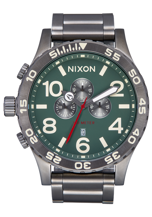 Nixon 31-50 Light Gunmetal/Dk Forest A1389-5157-00 51mm