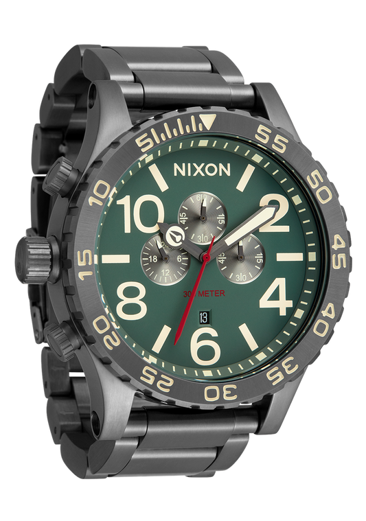 Nixon 31-50 Light Gunmetal/Dk Forest A1389-5157-00 51mm