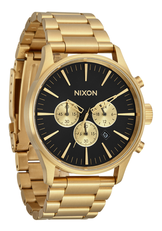 Nixon SENTRY CHRONO A1390 510-00 ALL GOLD 42mm