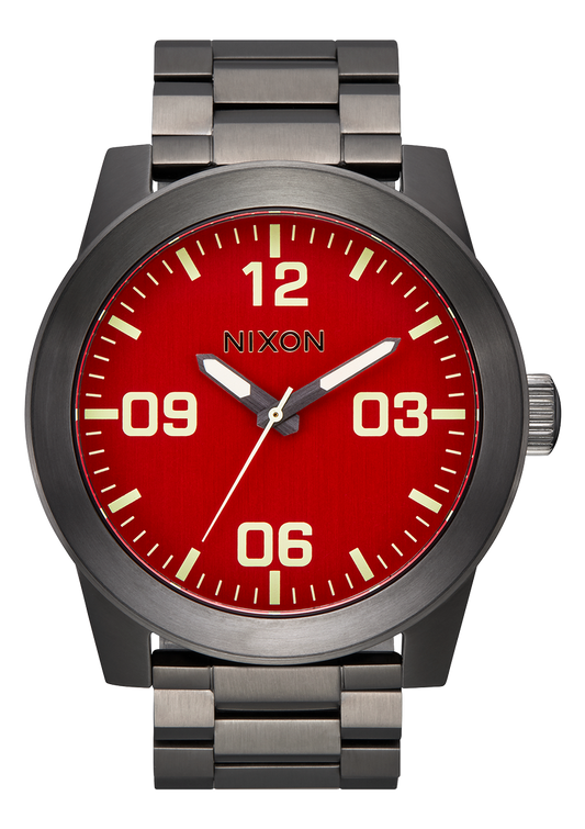 Nixon Corporal Red/Gunmetal A346 2100-00 48mm