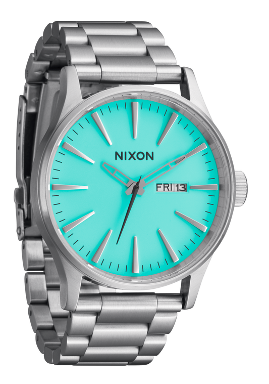 Nixon Sentry SS Silver/Turquoise A356 2084-00 42mm