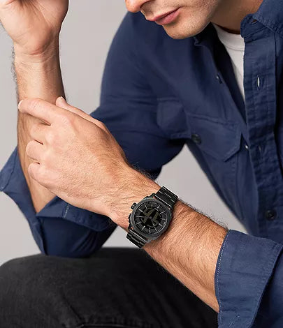 Fossil Big Tic Black Steel FS6156
