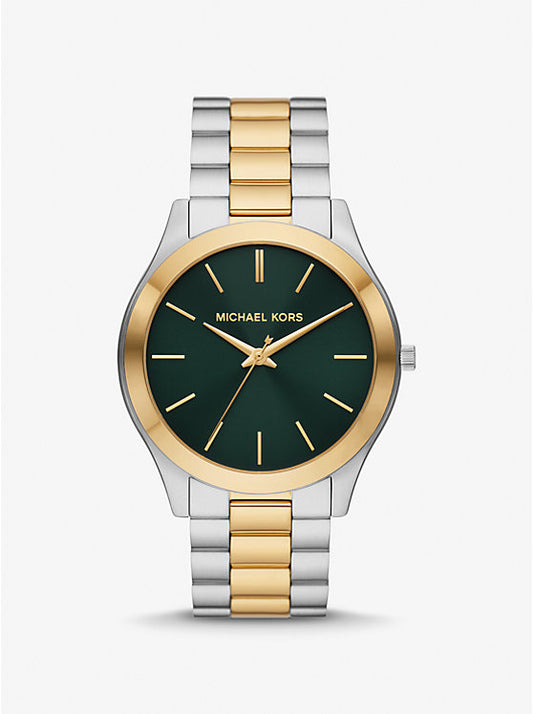 Michael Kors Slim oversized two-tone Runway watch MK9149