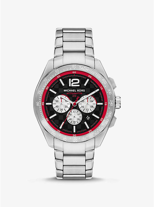 Michael Kors Accelerator 2.0 oversized watch in silver tone MK9176