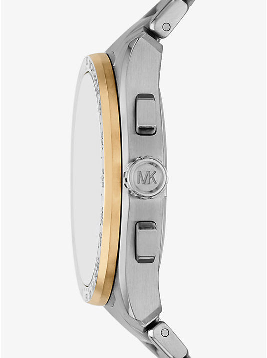 Michael Kors Accelerator 2.0 oversized watch in silver tone MK9188
