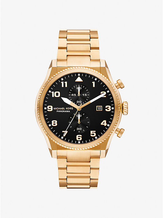 Michael Kors Oversized Panorama watch in gold tone MK9195