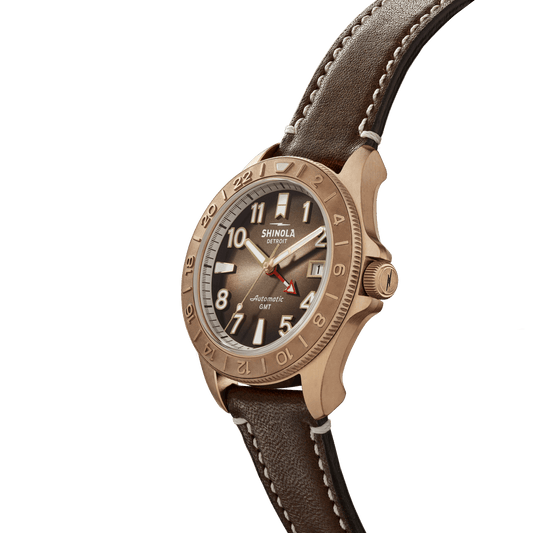 Shinola The Bronze Monster GMT Automatic 40mm Gift Set 20273328-sdt-014654071