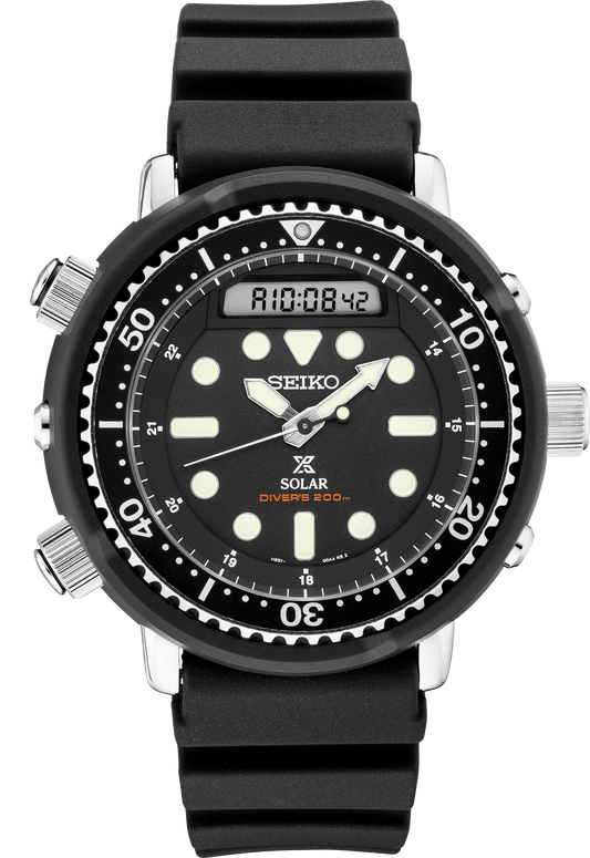 Seiko Prospex Solar Analog-Digital Diver Watch SNJ025
