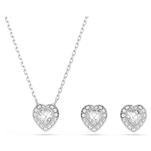 Swarovski Ariana Grande x Swarovski set Mixed cuts, Heart, White, Rhodium plated 5720849