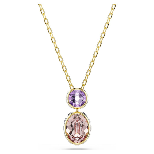 Swarovski Chroma pendant Mixed cuts, Multicolored, Gold-tone plated 5741586