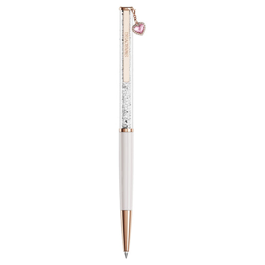 Swarovski Crystalline ballpoint pen Heart, Pink, Pink lacquered, Rose gold-tone plated 5732990