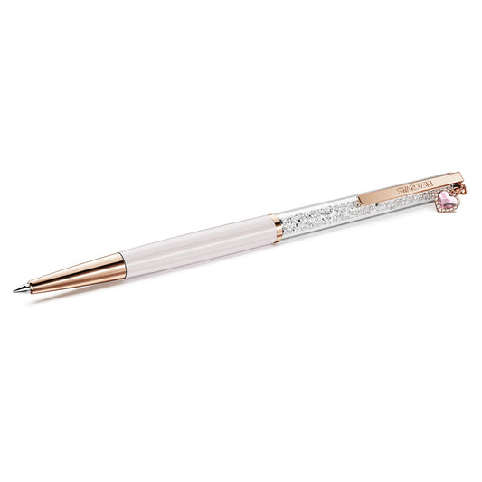 Swarovski Crystalline ballpoint pen Heart, Pink, Pink lacquered, Rose gold-tone plated 5732990