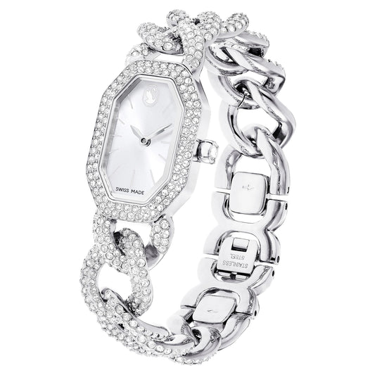 Swarovski Dextera chain watch Swiss Made, Crystal bracelet, Silver tone, Stainless Steel 5668899