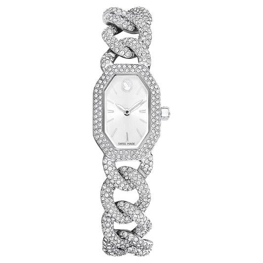 Swarovski Dextera chain watch Swiss Made, Crystal bracelet, Silver tone, Stainless Steel 5668899