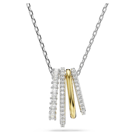Swarovski Hyperbola pendant Mixed cuts, White, Mixed metal finish 5696626