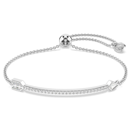 Swarovski Idyllia bracelet Mixed cuts, Arrow, White, Rhodium plated 5741523