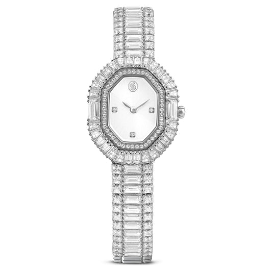 Swarovski Matrix octagon watch Baguette cut, Metal bracelet, Silver tone, Stainless steel
5724516