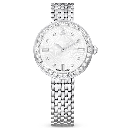 Swarovski Matrix tennis 7-link watch Swiss Made, Metal bracelet, Silver tone, Stainless steel 5673022