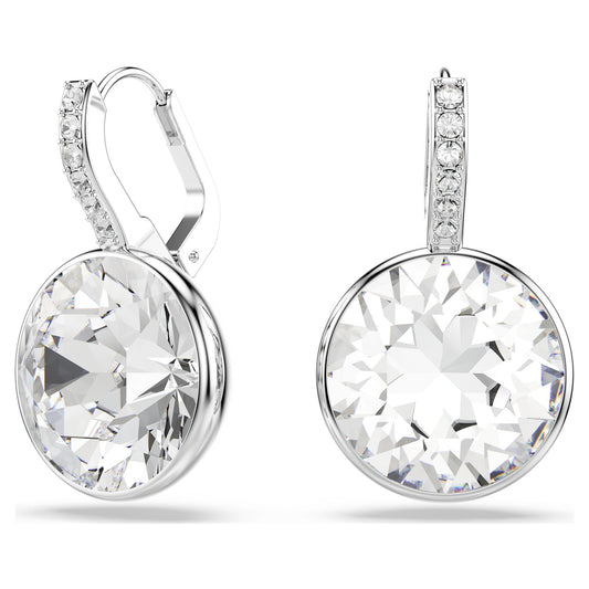 Swarovski Millenia drop earrings Round cut, White, Rhodium plated 5731149