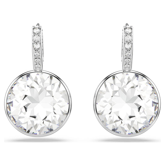 Swarovski Millenia drop earrings Round cut, White, Rhodium plated 5731149