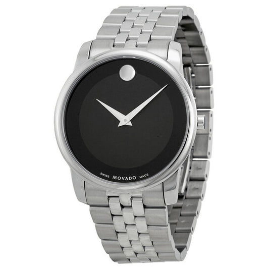 Movado Black Museum Dial Stainless Steel Men's Watch 0606504