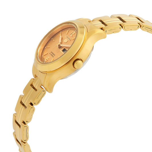 Seiko 5 Sports Automatic Gold Dial Women Watch Watch SYME02K1