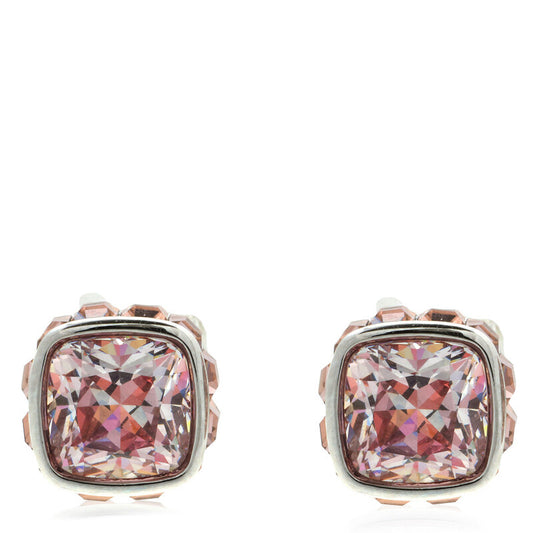 Swarovski Birthstone Pierced Earrings Studs Jun Rhodium Shiny Pink 5660799