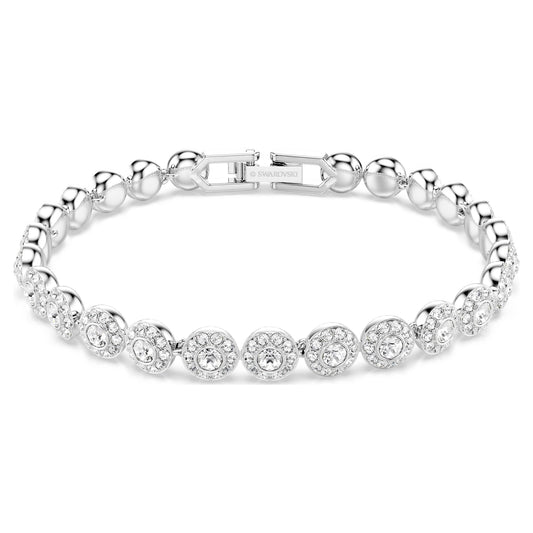 Swarovski Una Angelic bracelet Round cut, Small, White, Rhodium plated 5071173