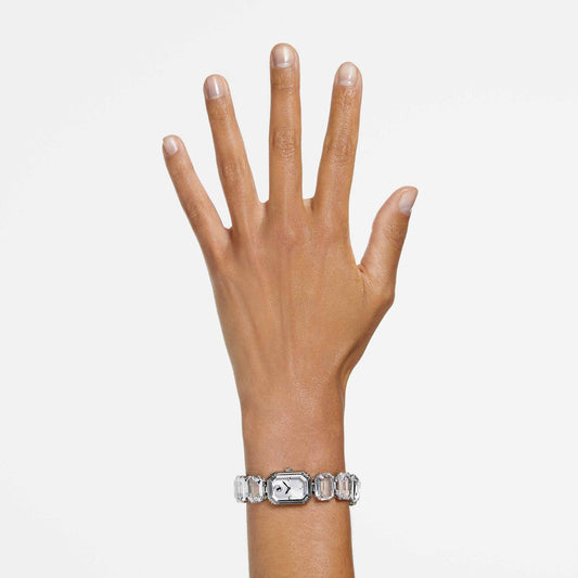 Swarovski Octagon cut bracelet, White, Stainless steel 5729182