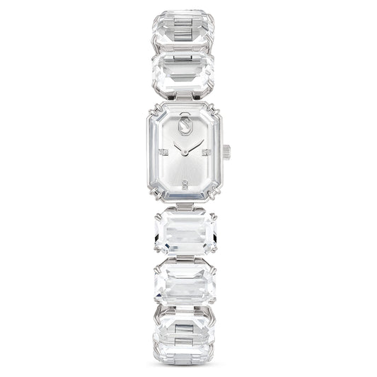 Swarovski Octagon cut bracelet, White, Stainless steel 5729182