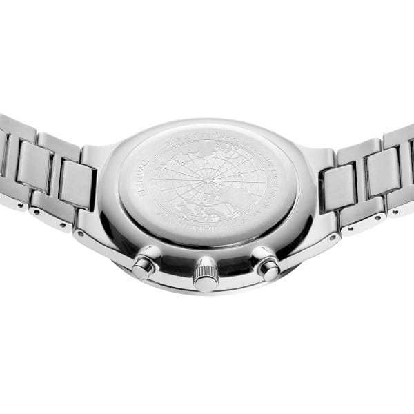Bering Titan Chrono plata cepillado 11743-709-US