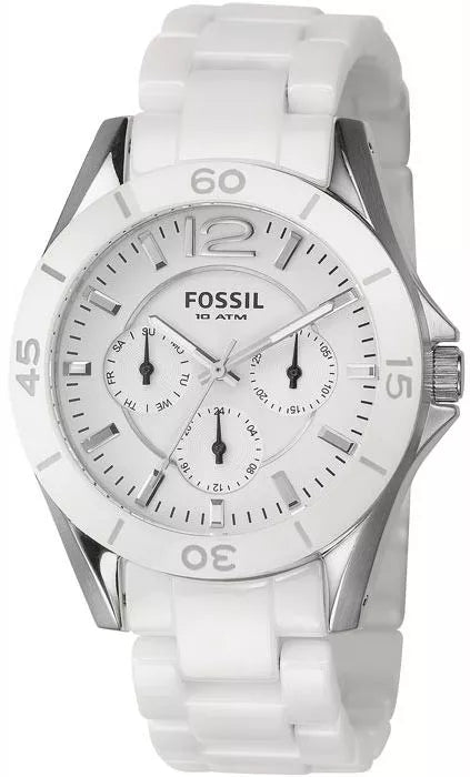 Fossils White Ceramic Women's Watch CE1002