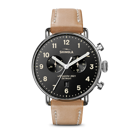 Shinola Canfield Chronograph Watch S0120310780-1-Blk-43-USA