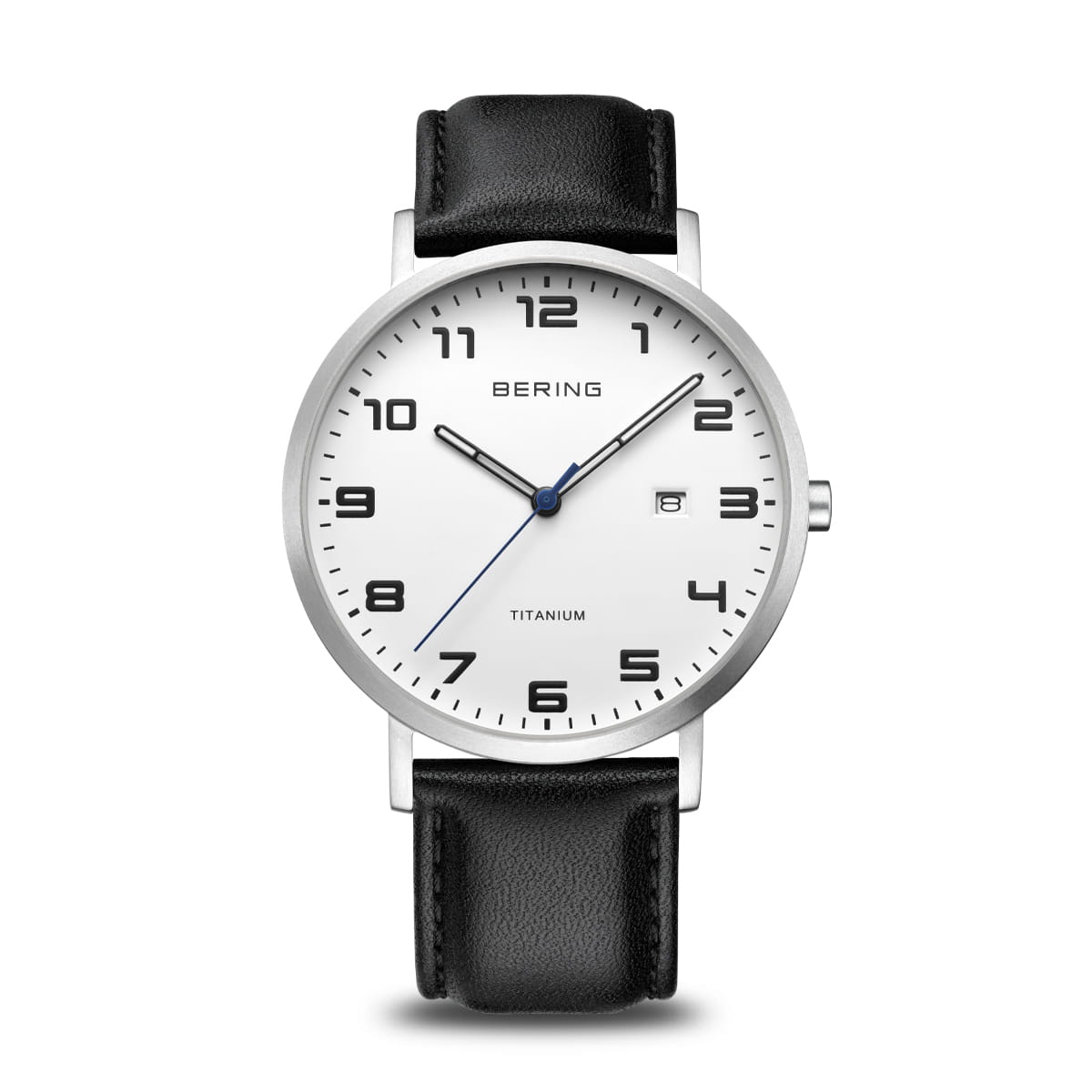 Bering Titanium plata cepillado 18640-404-US