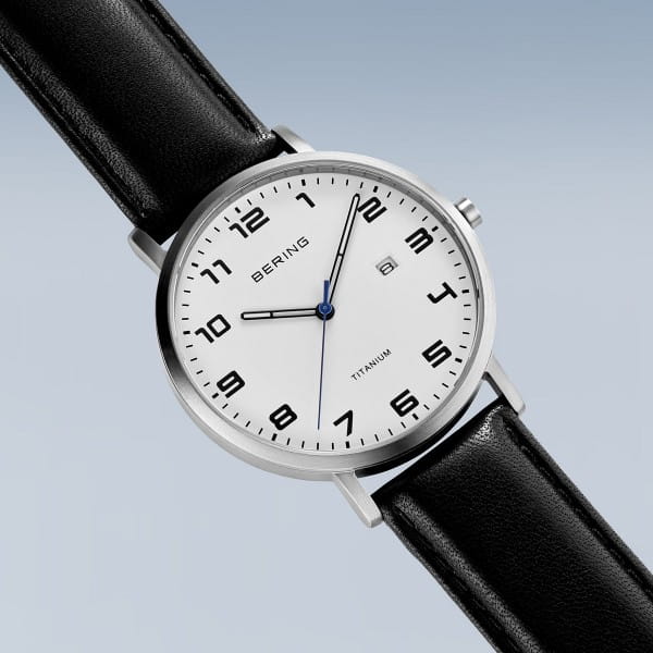 Bering Titanium plata cepillado 18640-404-US
