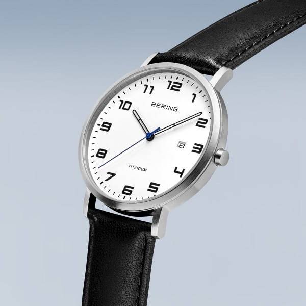 Bering Titanium plata cepillado 18640-404-US