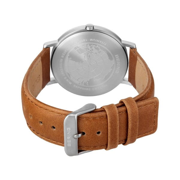Bering Titanium plata cepillado 18640-567-US