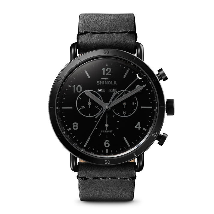 Shinola Canfield Sport Chronograph Watch S0120309628-1-Blk-45-USA
