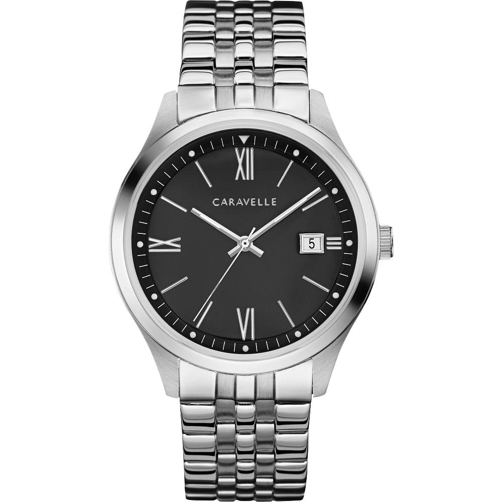 Bulova Caravelle Stainless Steel Classic CAR Mens Watch 43B158