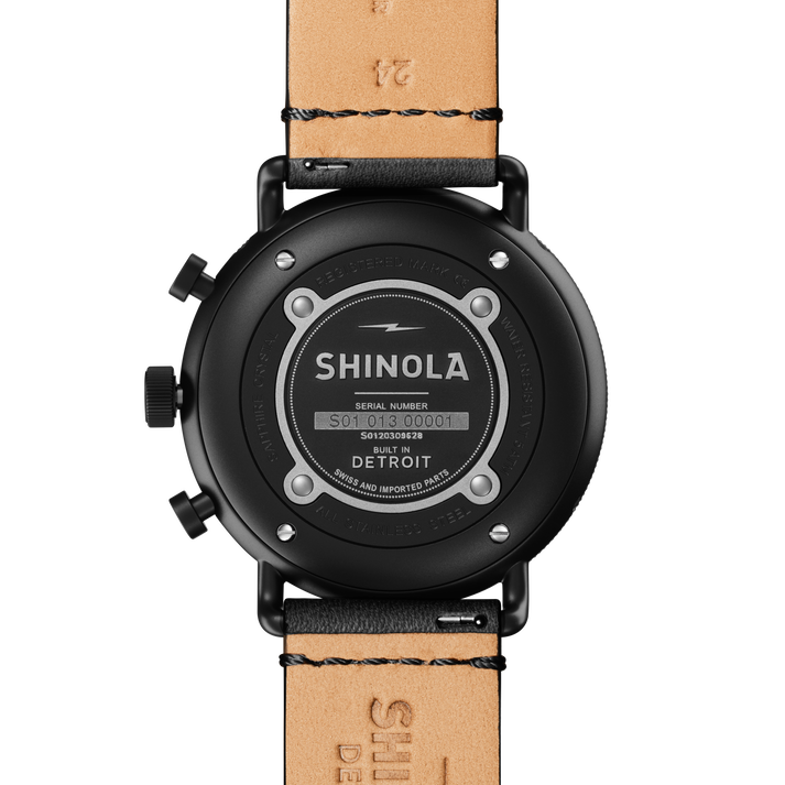 Shinola Canfield Sport Chronograph Watch S0120309628-1-Blk-45-USA