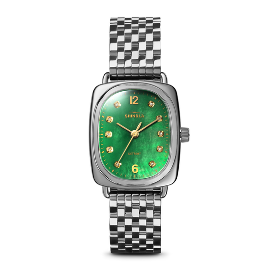 Shinola Diamond Bixby Watch S0120305281-1-GrnMOP-29x34-USA