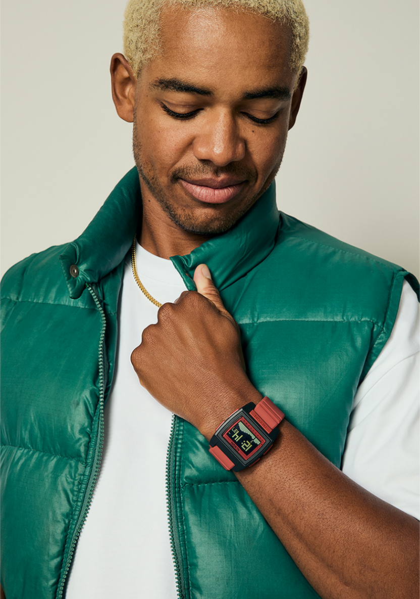 Nixon Base Tide Pro Black / Hot Sauce A1307-5365-00