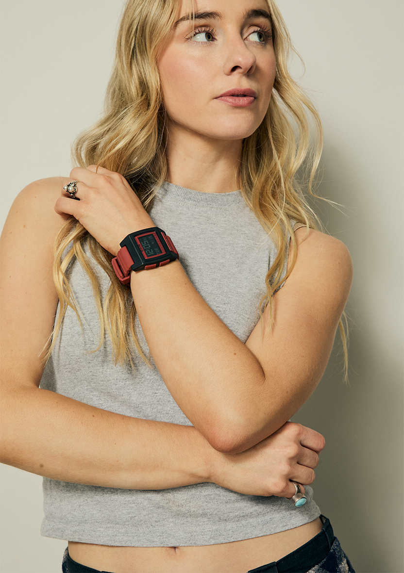 Nixon Base Tide Pro Black / Hot Sauce A1307-5365-00
