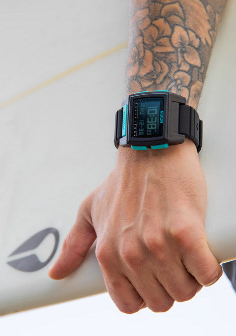 Nixon Base Tide Pro All Black / Blue A1307-602-00