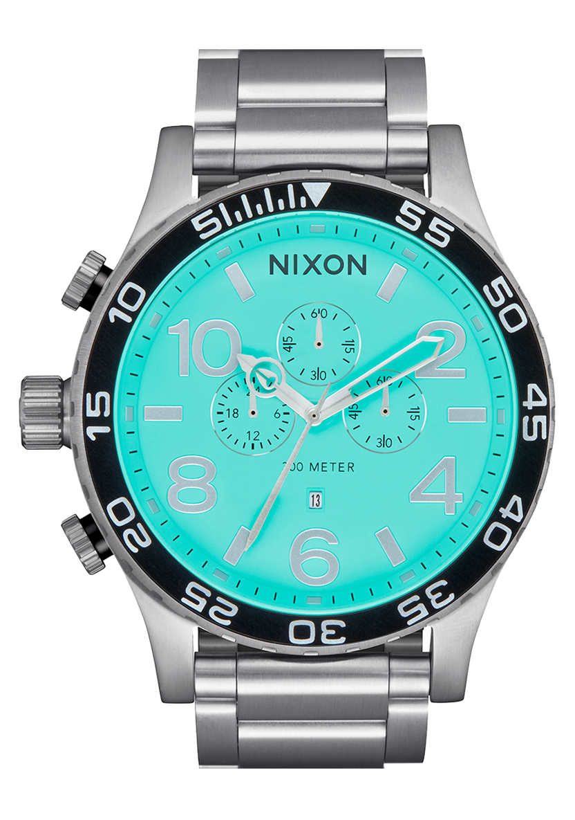 Nixon 51-30 Chrono Silver/Turquoise A1389-2084-00 51mm