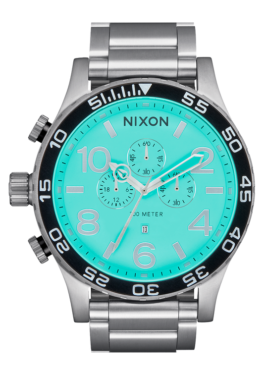 Nixon 51-30 Chrono Silver/Turquoise A1389-2084-00 51mm