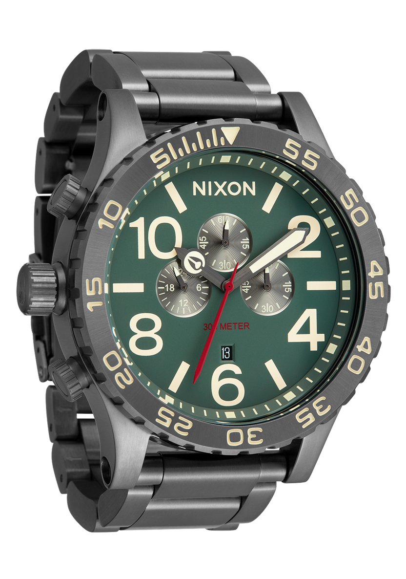 Nixon 31-50 Light Gunmetal/Dk Forest A1389-5157-00 51mm